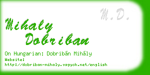 mihaly dobriban business card
