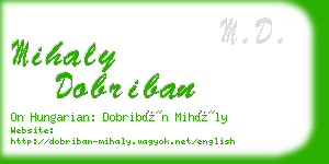 mihaly dobriban business card